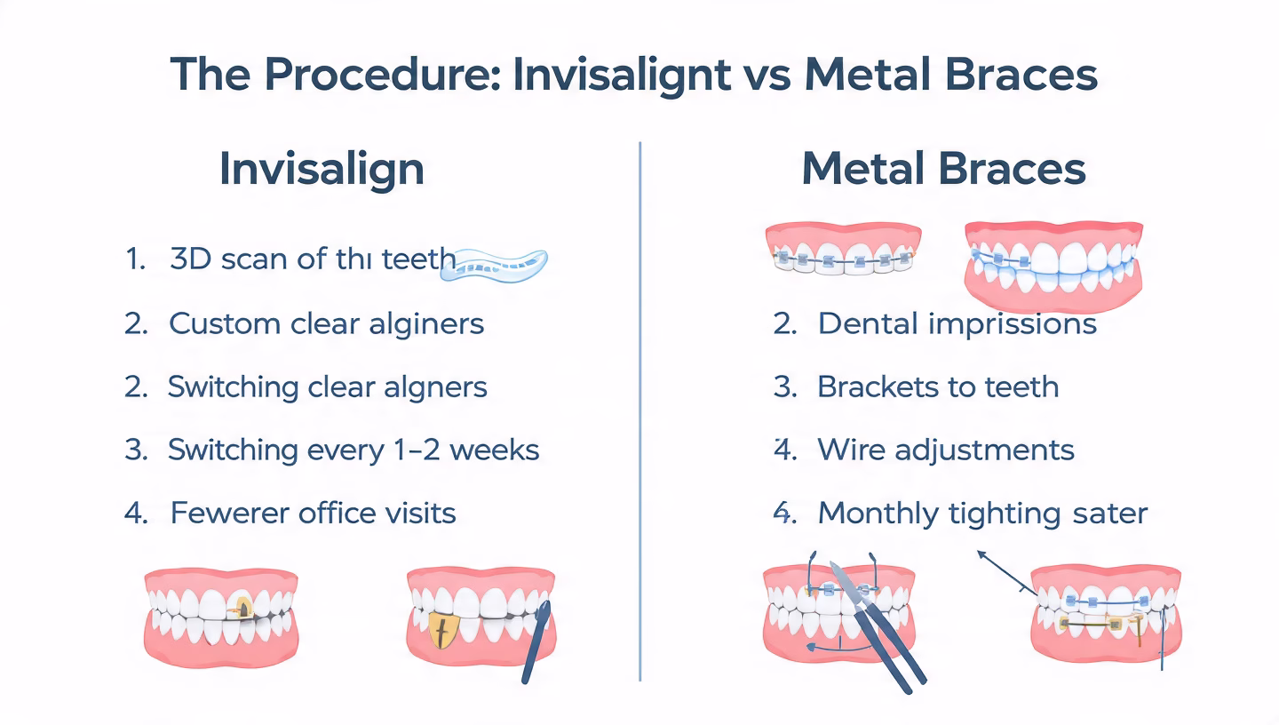 Invisalign vs. Metal Braces: Procedure, Duration, and Cost!
