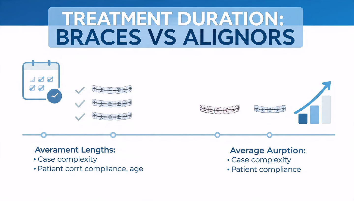 Treatment Duration: Braces vs Aligners